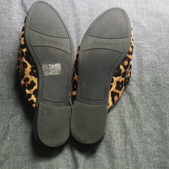 franco sarto leopard mules